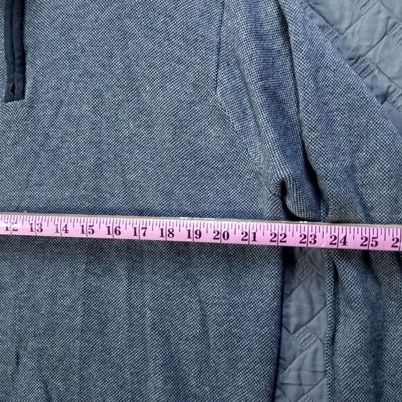 IZOD Sweater Mens XL Gray 1/4 Zip Pullover Long Sleeve High Neck Casual - Picture 6 of 8